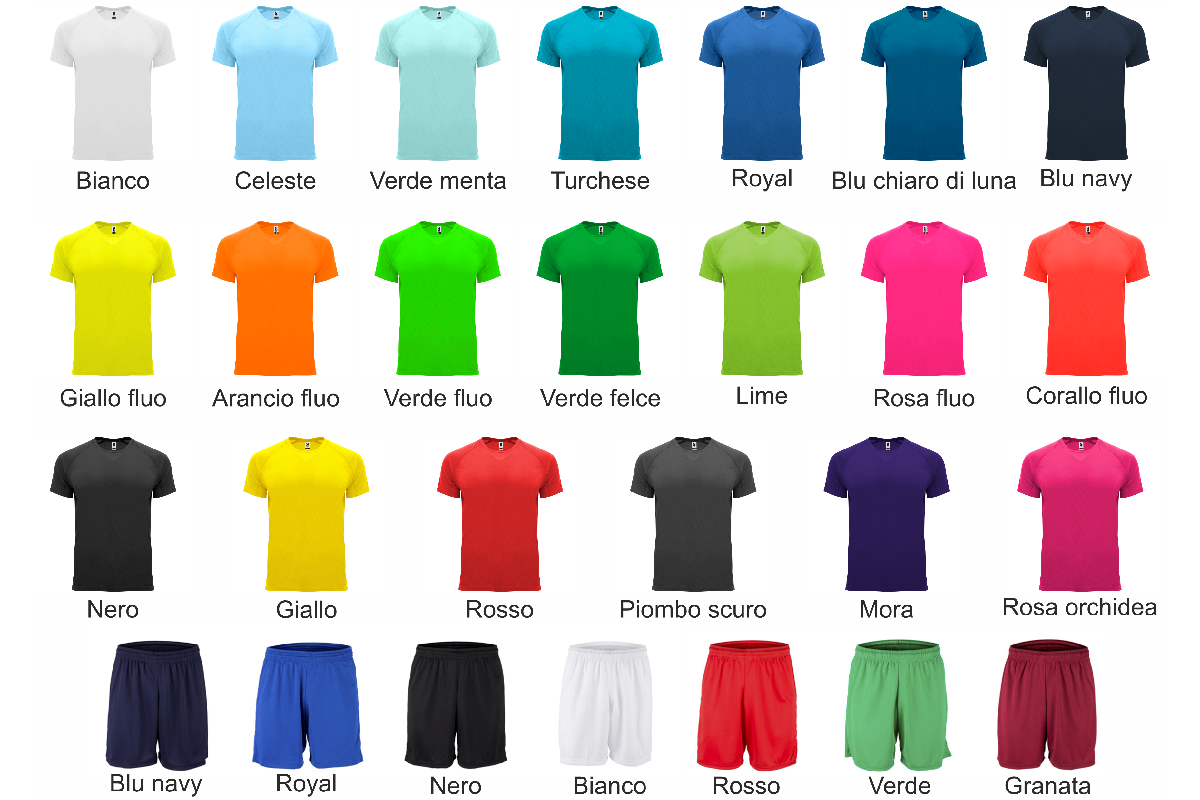 Kit camp allenamento estivo T-shirt poliestere + short OFFERTA