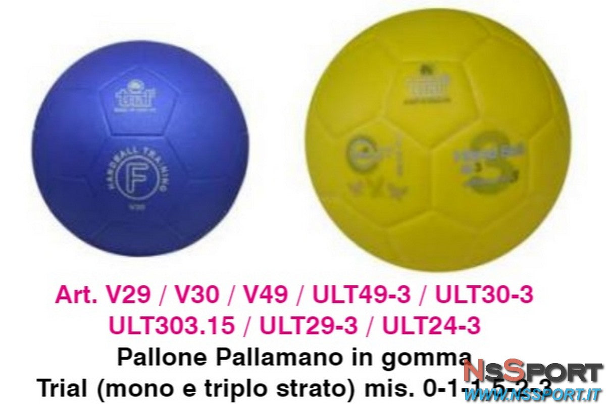 PALLONE PALLAMANO Junior n. 1 in gomma triplo strato TRIAL