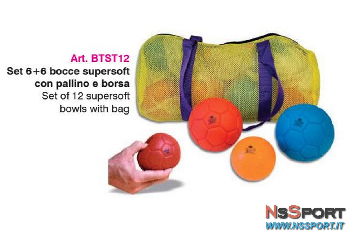 SET 6+6 BOCCE SOFT TRIAL+ boccino + sacca - [product_vendor] - NsSport