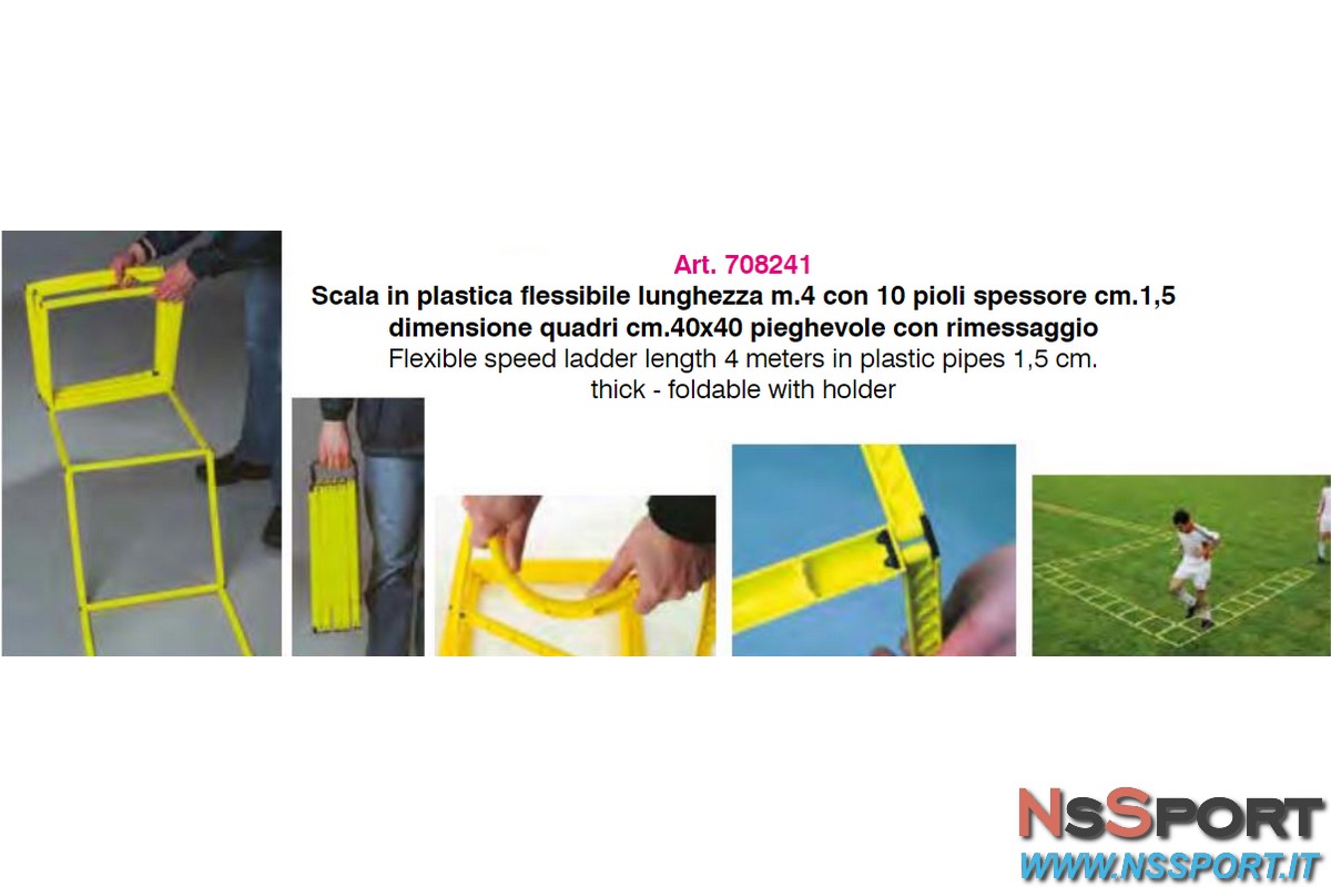 SCALA A PIOLI in plastica pieghevole lunghezza m.4 - [product_vendor] - NsSport