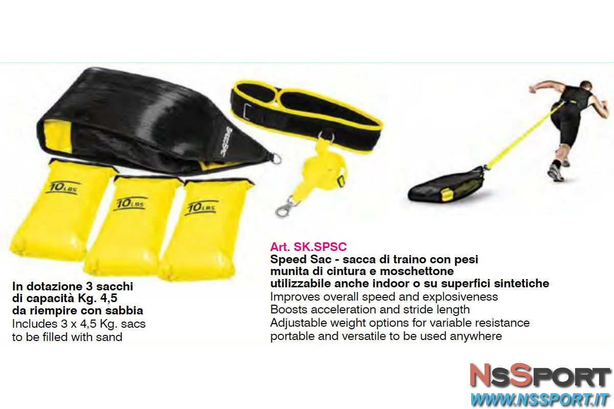 SPEED SAC - sacca di traino con pesi, cintura e moschettone - [product_vendor] - NsSport