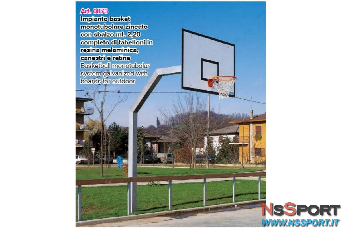 IMPIANTO BASKET monotubolare per esterni - [product_vendor] - NsSport