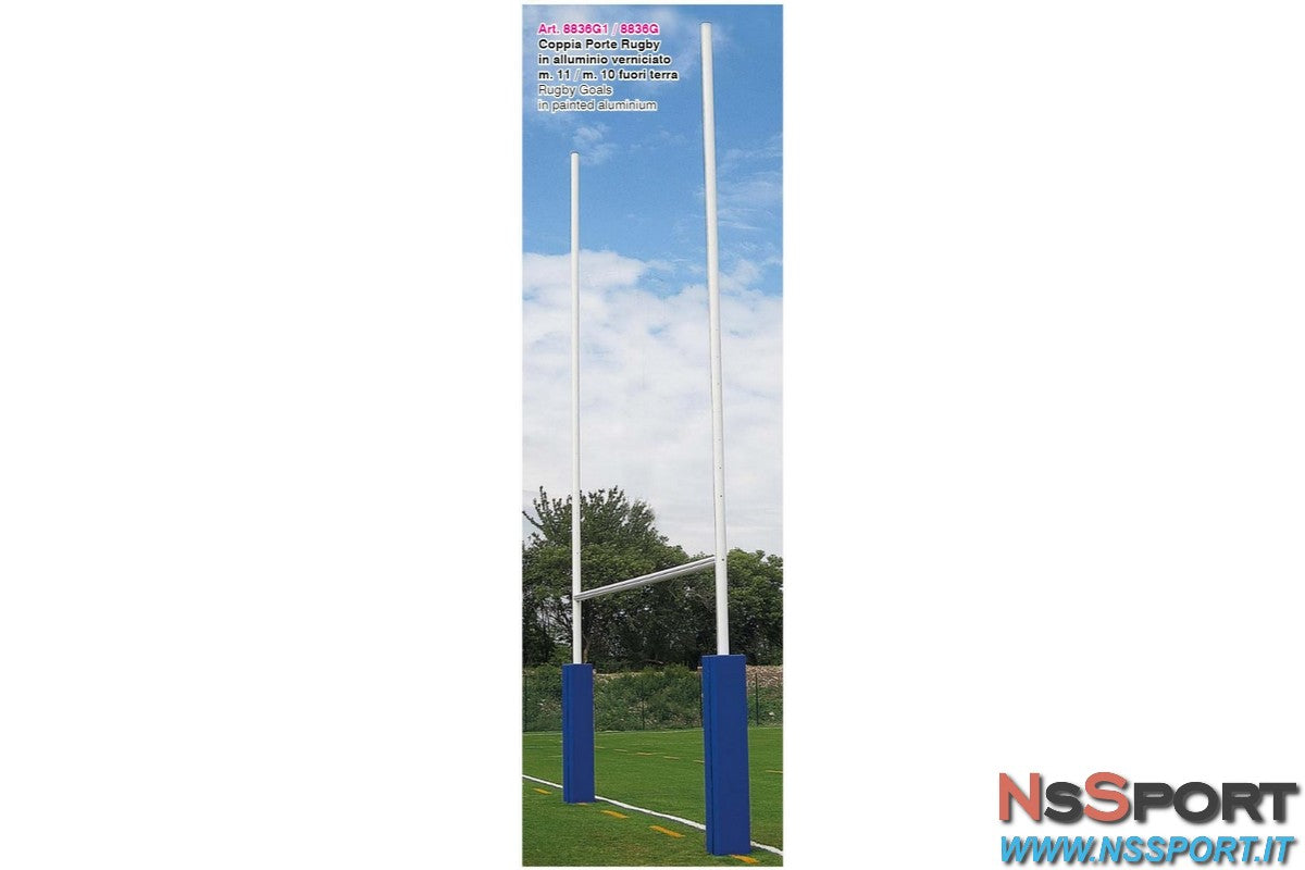 COPPIA PORTE RUGBY in alluminio altezza m. 10 fuori terra - [product_vendor] - NsSport