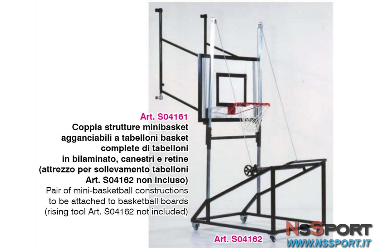 COPPIA STRUTTURE MINIBASKET in acciaio verniciato - [product_vendor] - NsSport