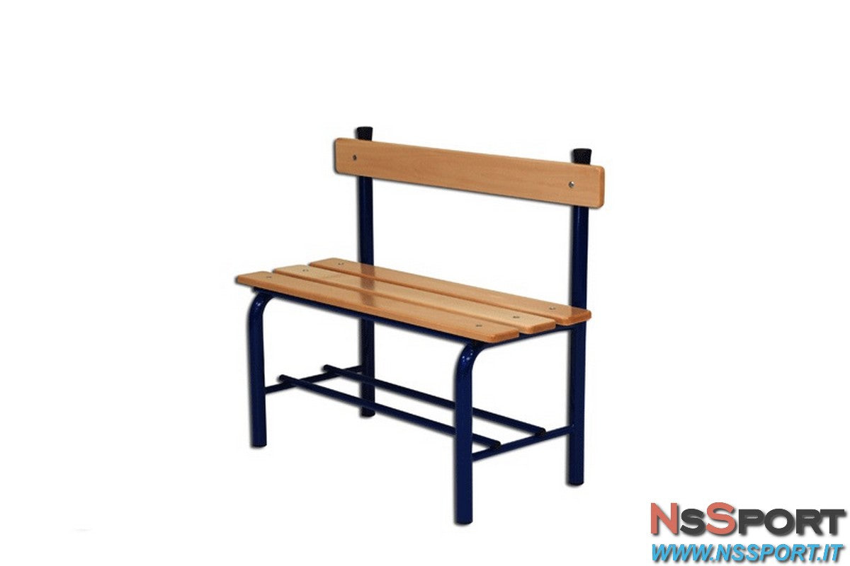 PANCA IN ACCIAIO VERNICIATO e LISTONI IN LEGNO con schienale - [product_vendor] - NsSport