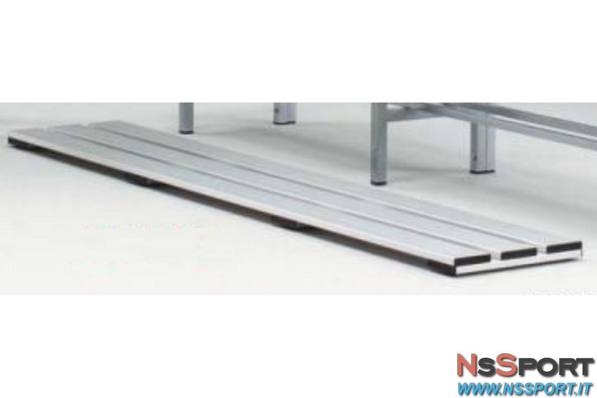 PEDANA POGGIAPIEDI IN ALLUMINIO anodizzato zigrinata colore grigio - [product_vendor] - NsSport