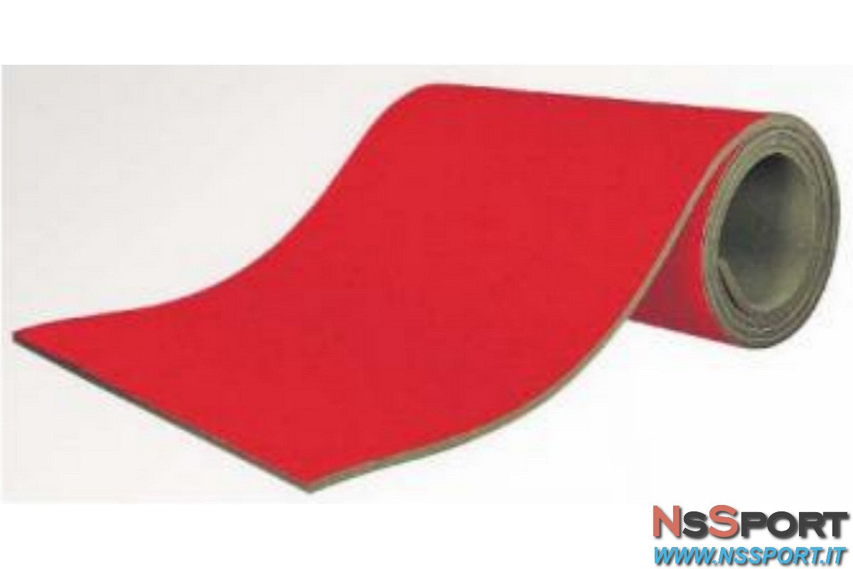 TAPPETO arrotolabile per pedana corpo libero in poliuretano e moquette, rotolo da m. 15 spessore mm.35 - altezza cm.200 - colore rosso - [product_vendor] - NsSport