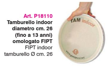 TAMBURELLO INDOOR ø cm.26 da gara omologato FIPT fino a 13 anni - [product_vendor] - NsSport